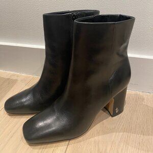 Sam Edelman Fawn Ankle Boot Black Genuine Leather 8 Bootie NWT
